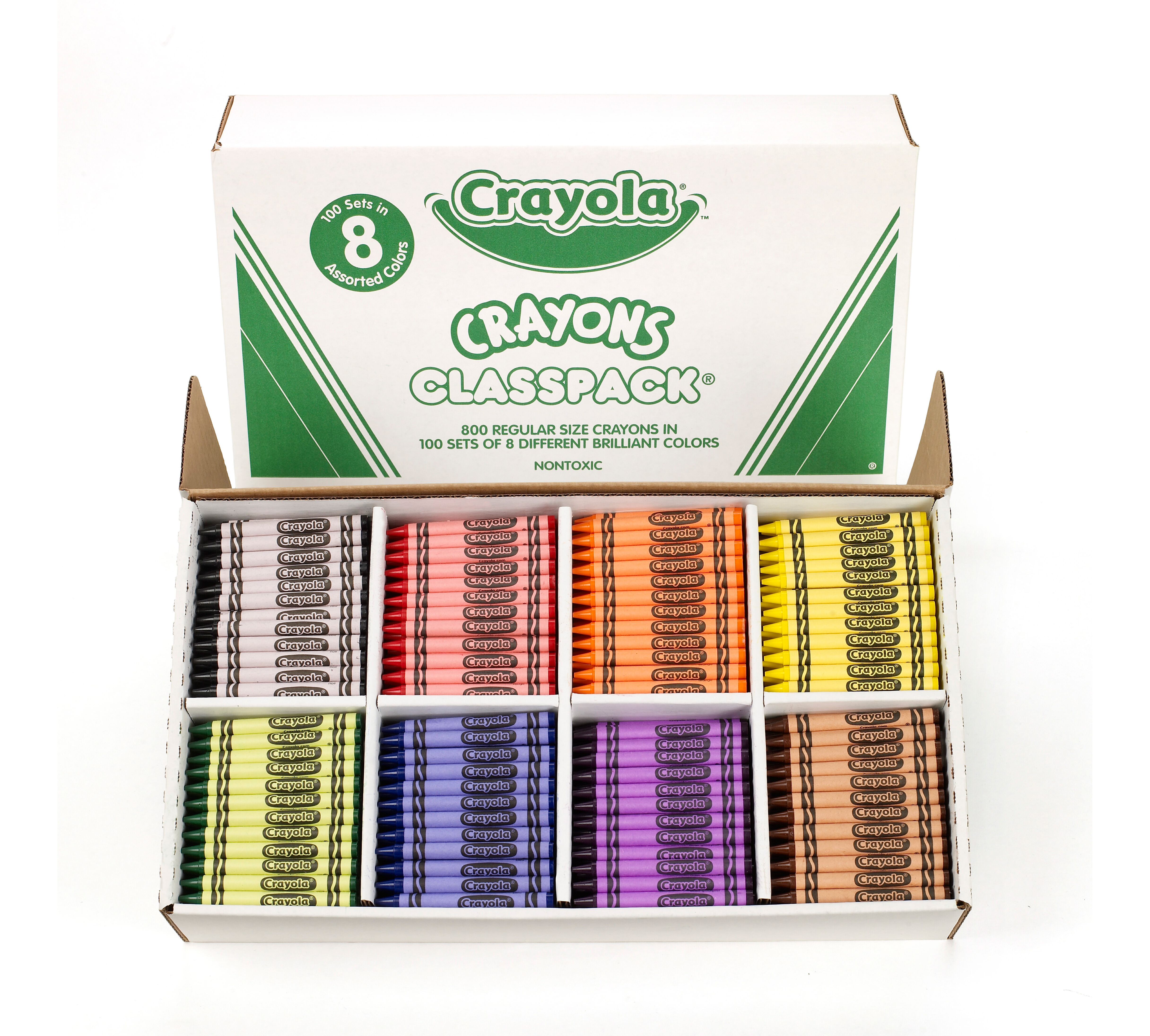 Classic Crayola Crayons Classpack, 800 Count, 8 Colors Crayola